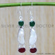 Emerald 925 Sterling Silver Earrings (WE-6453)