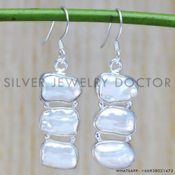 Pearl 925 Sterling Silver Earrings (WE-6455)