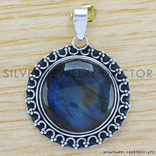 Labradorite 925 Sterling Silver Pendant (WP-6489) Labradorite 925 Sterling Silver Pendant (WP-6489)