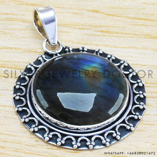 Labradorite 925 Sterling Silver Pendant (WP-6489) Labradorite 925 Sterling Silver Pendant (WP-6489)