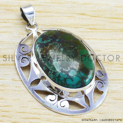Turquoise 925 Sterling Silver Pendant (WP-6490)
