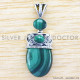 Malachite 925 Sterling Silver Pendant (WP-6491)