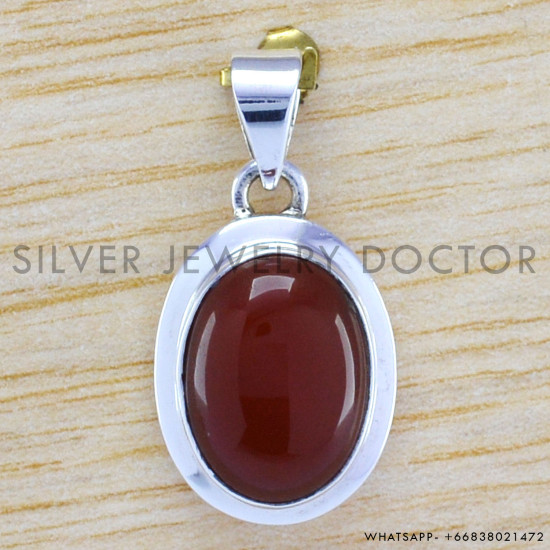 Carnelian 925 Sterling Silver Pendant (WP-6492)