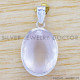 Rose Quartz 925 Sterling Silver Pendant (WP-6495)
