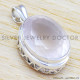 Rose Quartz 925 Sterling Silver Pendant (WP-6495)