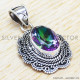 Mystic Topaz 925 Sterling Silver Pendant (WP-6510)