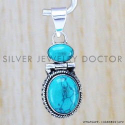 Larimar 925 Sterling Silver Pendant (WP-6515) Larimar 925 Sterling Silver Pendant (WP-6515)