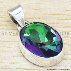 Mystic Topaz 925 Sterling Silver Pendant (WP-6516)