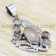 Rose Quartz 925 Sterling Silver Pendant (WP-6535)