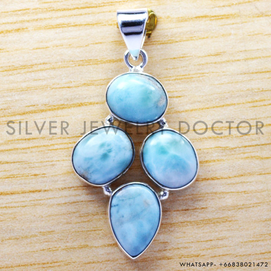 Larimar 925 Sterling Silver Pendant (WP-6538)