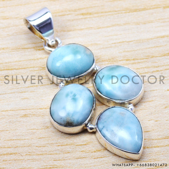 Larimar 925 Sterling Silver Pendant (WP-6538)