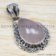 Rose Quartz 925 Sterling Silver Pendant (WP-6541)