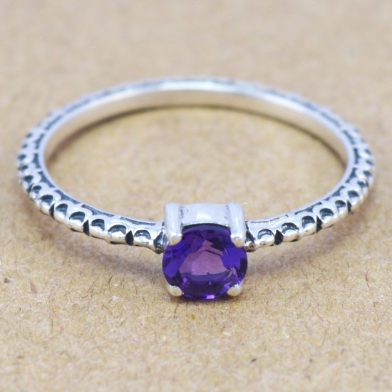 Amethyst 925 Sterling Silver Ring (WR-6178) Amethyst 925 Sterling Silver Ring (WR-6178)