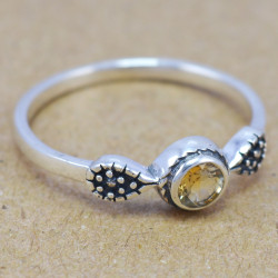 Citrine 925 Sterling Silver Ring (WR-6185)
