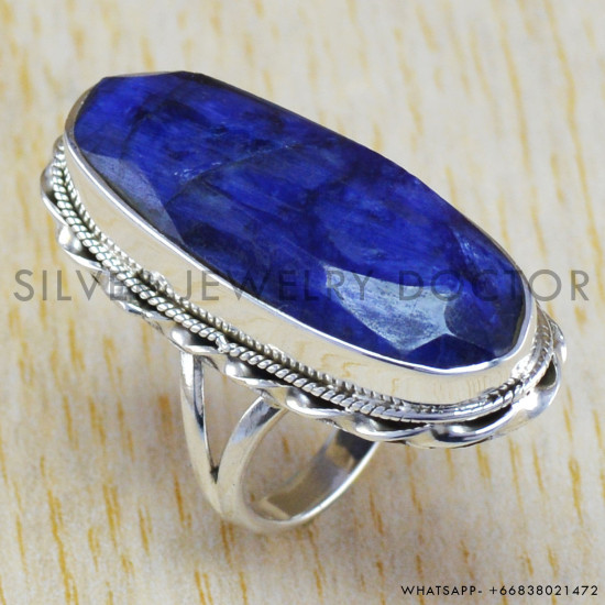 Sapphire 925 Sterling Silver Ring (WR-6230) Sapphire 925 Sterling Silver Ring (WR-6230)