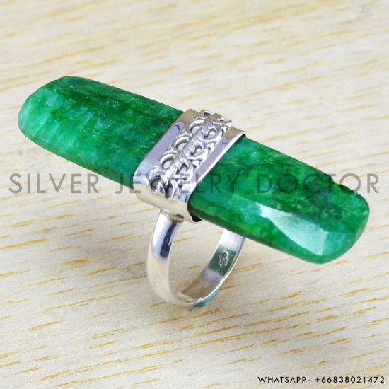 Emerald 925 Sterling Silver Ring (WR-6235) Emerald 925 Sterling Silver Ring (WR-6235)