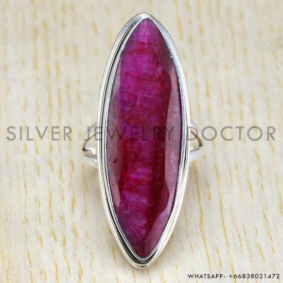 Ruby 925 Sterling Silver Ring (WR-6238)