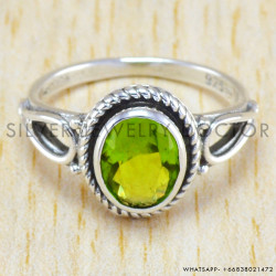 Peridot 925 Sterling Silver Ring (WR-6293) Peridot 925 Sterling Silver Ring (WR-6293)