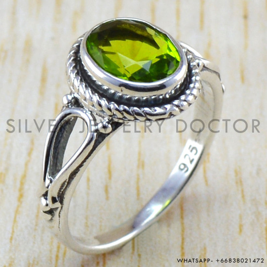 Peridot 925 Sterling Silver Ring (WR-6293) Peridot 925 Sterling Silver Ring (WR-6293)