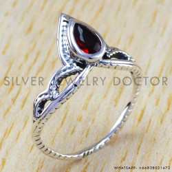 Garnet 925 Sterling Silver Ring (WR-6295)