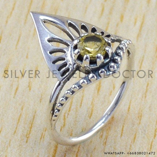 Citrine 925 Sterling Silver Ring (WR-6296) Citrine 925 Sterling Silver Ring (WR-6296)
