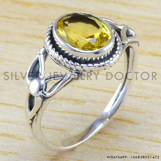 Citrine 925 Sterling Silver Ring (WR-6300) Citrine 925 Sterling Silver Ring (WR-6300)