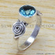 Blue Topaz 925 Sterling Silver Ring (WR-6305) Blue Topaz 925 Sterling Silver Ring (WR-6305)