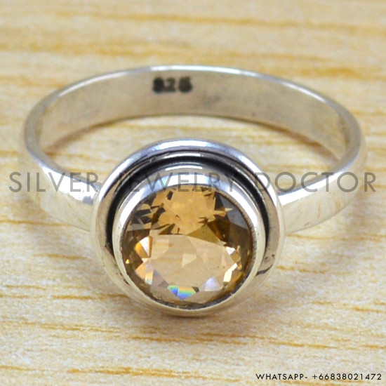 Citrine 925 Sterling Silver Ring (WR-6307) Citrine 925 Sterling Silver Ring (WR-6307)