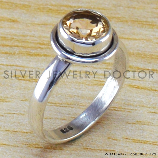 Citrine 925 Sterling Silver Ring (WR-6307) Citrine 925 Sterling Silver Ring (WR-6307)
