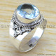 Blue Topaz 925 Sterling Silver Ring (WR-6309) Blue Topaz 925 Sterling Silver Ring (WR-6309)