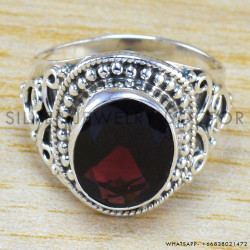 Garnet 925 Sterling Silver Ring (WR-6311) Garnet 925 Sterling Silver Ring (WR-6311)