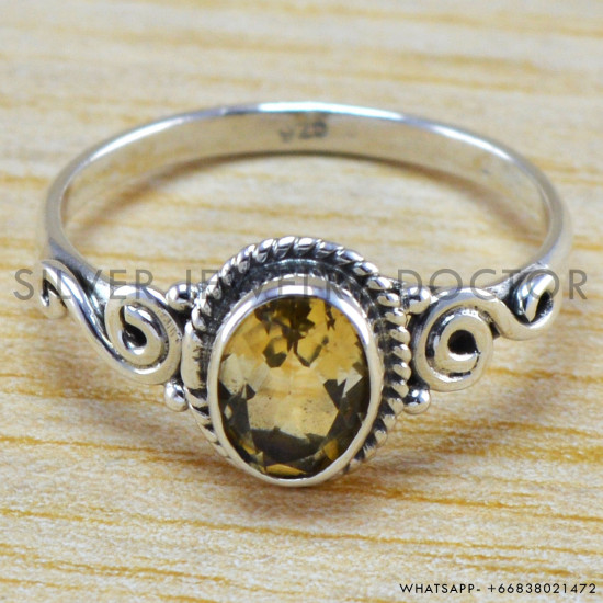 Citrine 925 Sterling Silver Ring (WR-6313) Citrine 925 Sterling Silver Ring (WR-6313)