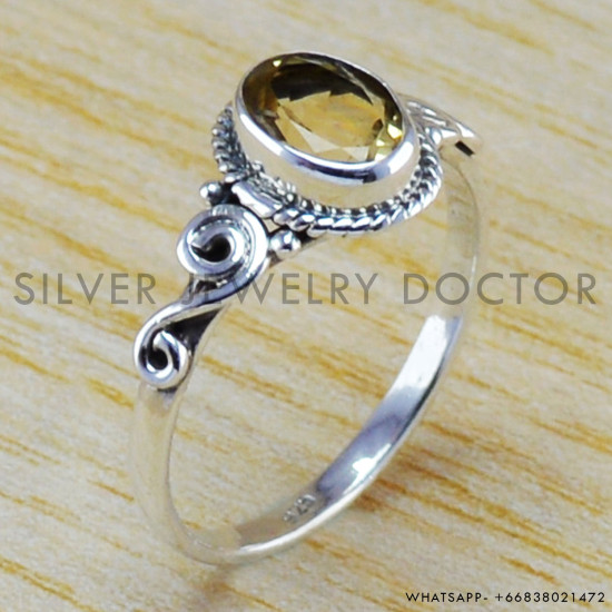 Citrine 925 Sterling Silver Ring (WR-6313) Citrine 925 Sterling Silver Ring (WR-6313)