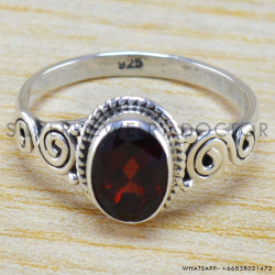 Garnet 925 Sterling Silver Ring (WR-6314) Garnet 925 Sterling Silver Ring (WR-6314)