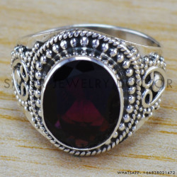 Garnet 925 Sterling Silver Ring (WR-6315) Garnet 925 Sterling Silver Ring (WR-6315)
