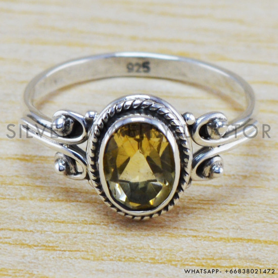 Citrine 925 Sterling Silver Ring (WR-6318) Citrine 925 Sterling Silver Ring (WR-6318)