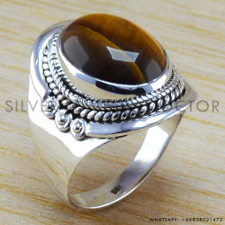 Tiger Eye 925 Sterling Silver Ring (WR-6326)