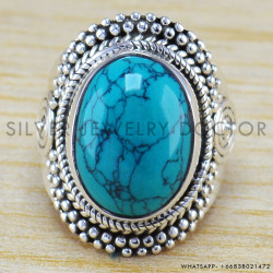 Turquoise 925 Sterling Silver Ring (WR-6330) Turquoise 925 Sterling Silver Ring (WR-6330)