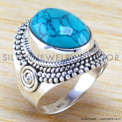 Turquoise 925 Sterling Silver Ring (WR-6330)