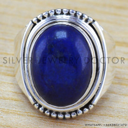 Lapis Lazuli 925 Sterling Silver Fashion Jewelry Wholesale Price Rings – Pure 925 Sterling Silver Jewelry WR-6333