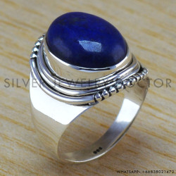 Lapis Lazuli 925 Sterling Silver Fashion Jewelry Wholesale Price Rings – Pure 925 Sterling Silver Jewelry WR-6333
