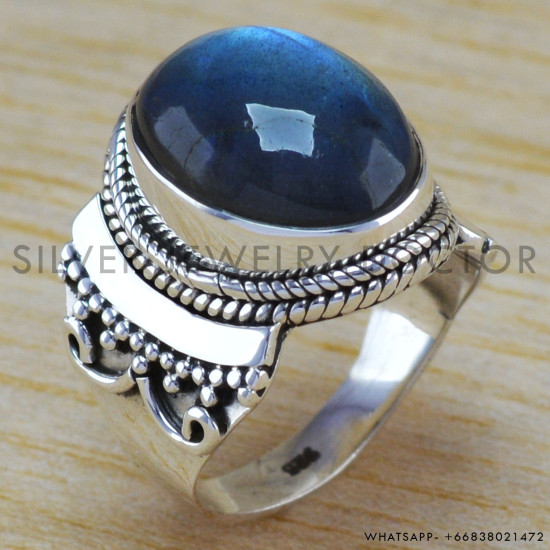 Labradorite 925 Sterling Silver Ring (WR-6334) Labradorite 925 Sterling Silver Ring (WR-6334)