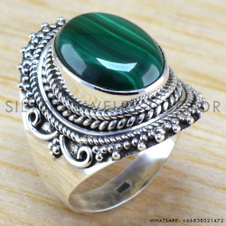 Malachite 925 Sterling Silver Ring (WR-6338)