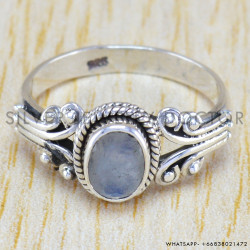 Rainbow Moonstone 925 Sterling Silver Ring (WR-6348) Rainbow Moonstone 925 Sterling Silver Ring (WR-6348)