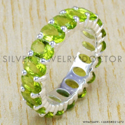 Peridot 925 Sterling Silver Ring (WR-6426)