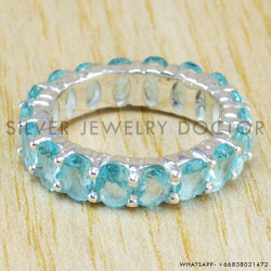 Blue Topaz 925 Sterling Silver Ring (WR-6427) Blue Topaz 925 Sterling Silver Ring (WR-6427)