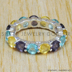 Blue Topaz 925 Sterling Silver Ring (WR-6428) Blue Topaz 925 Sterling Silver Ring (WR-6428)