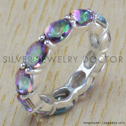 Mystic Topaz 925 Sterling Silver Ring (WR-6429)