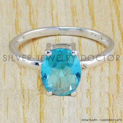 Blue Topaz 925 Sterling Silver Ring (WR-6431) Blue Topaz 925 Sterling Silver Ring (WR-6431)