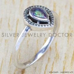 Mystic Topaz 925 Sterling Silver Ring (WR-6433)